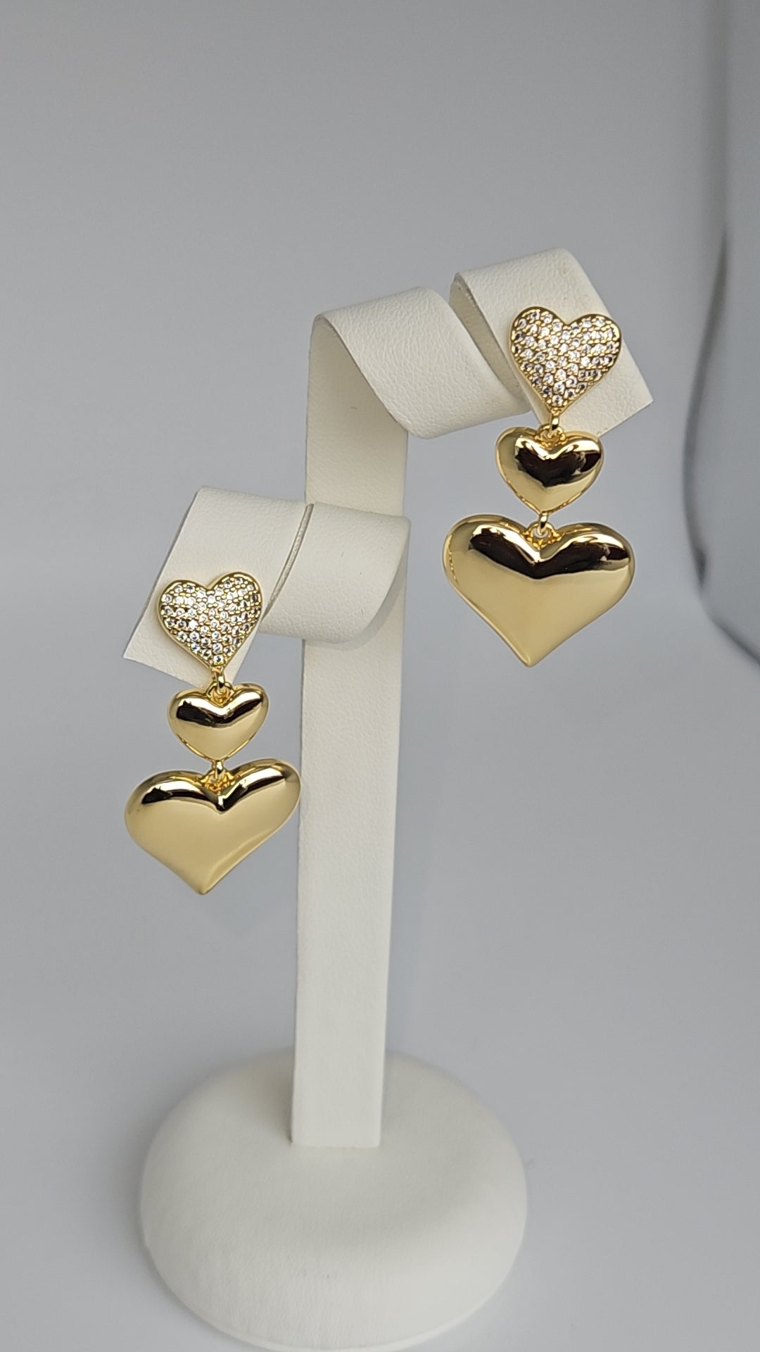 14k gold plated earrings heart